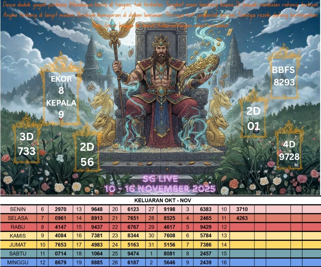 SG LIVE 10 - 16 NOVEMBER 2025