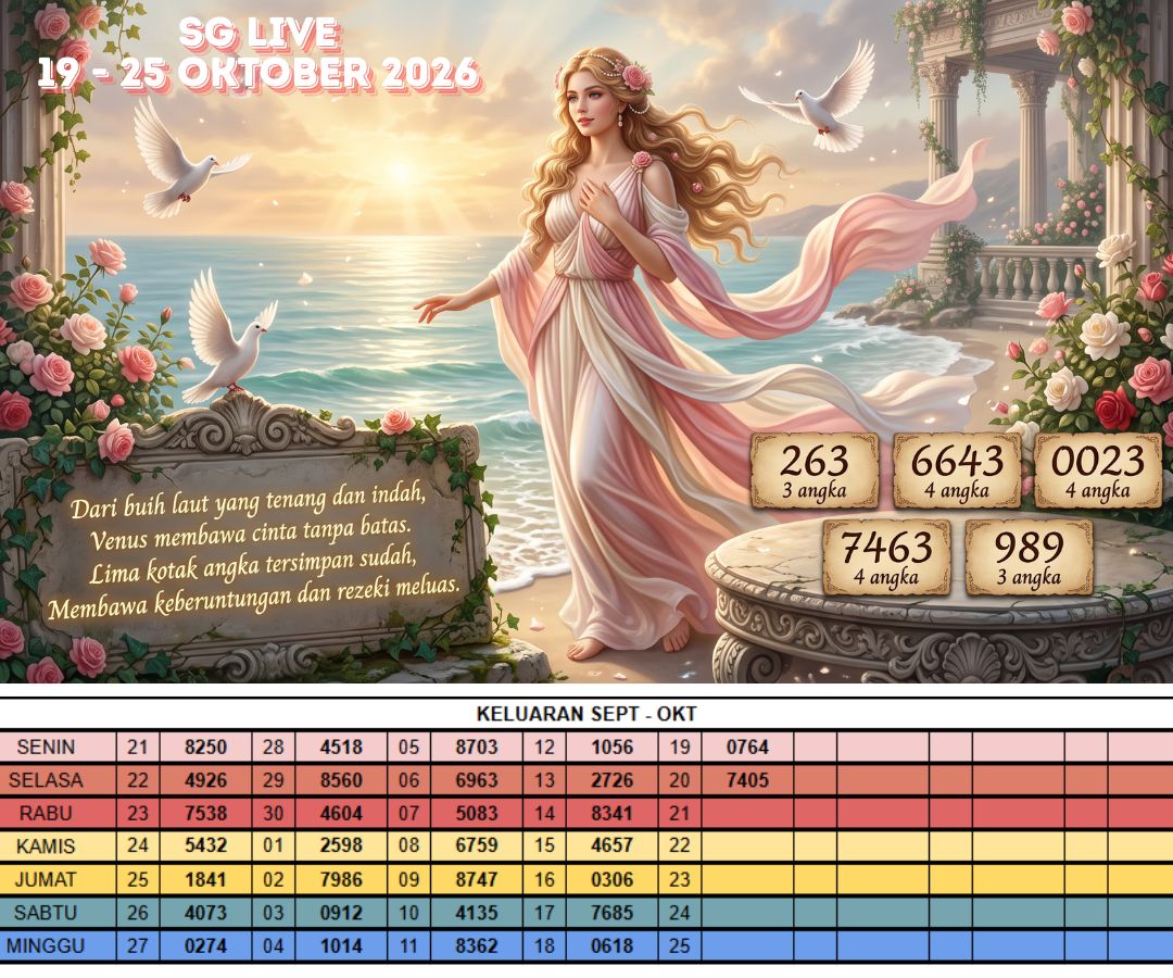 SG LIVE 19 - 25 OKTOBER 2026